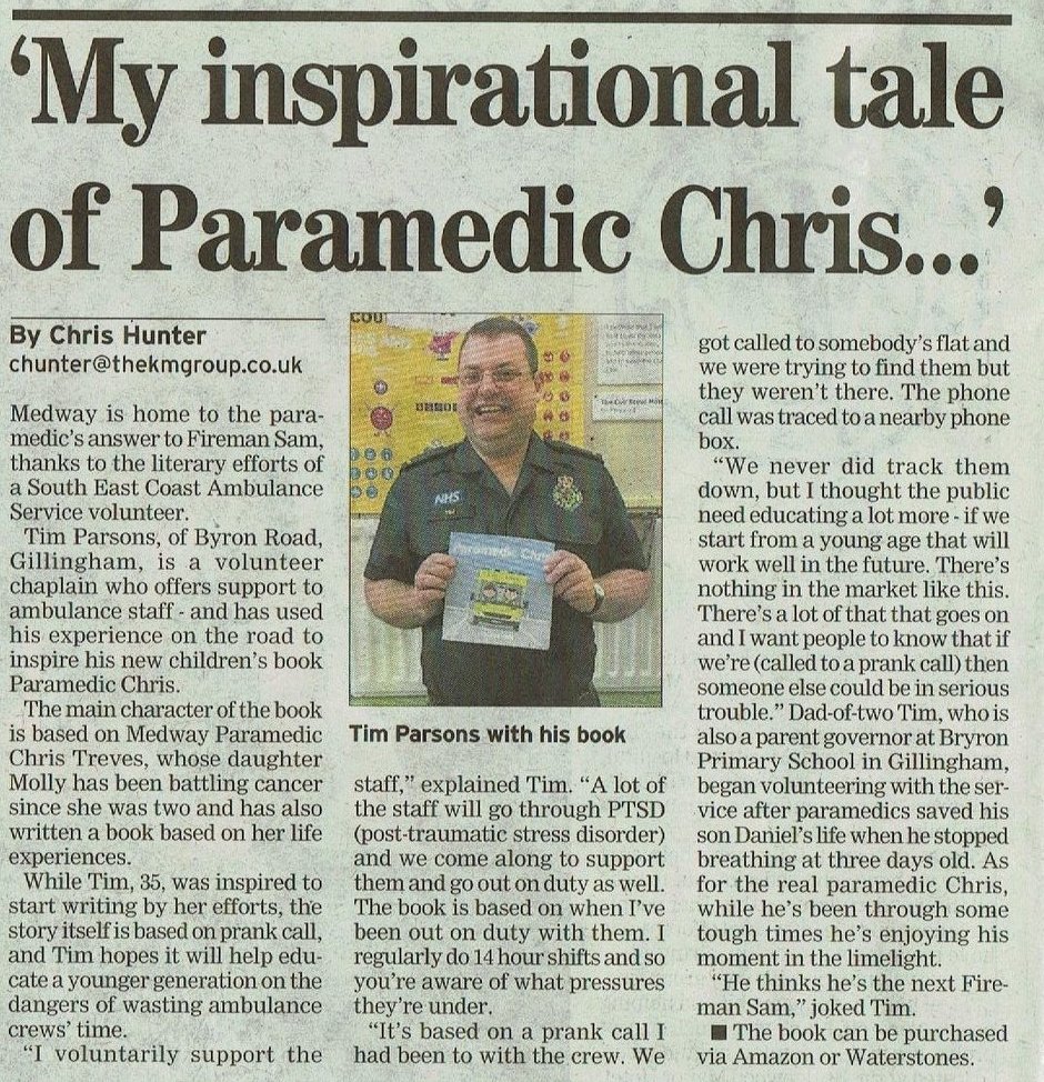 Inspiration Behind Paramedic Chris Newspaper Story
